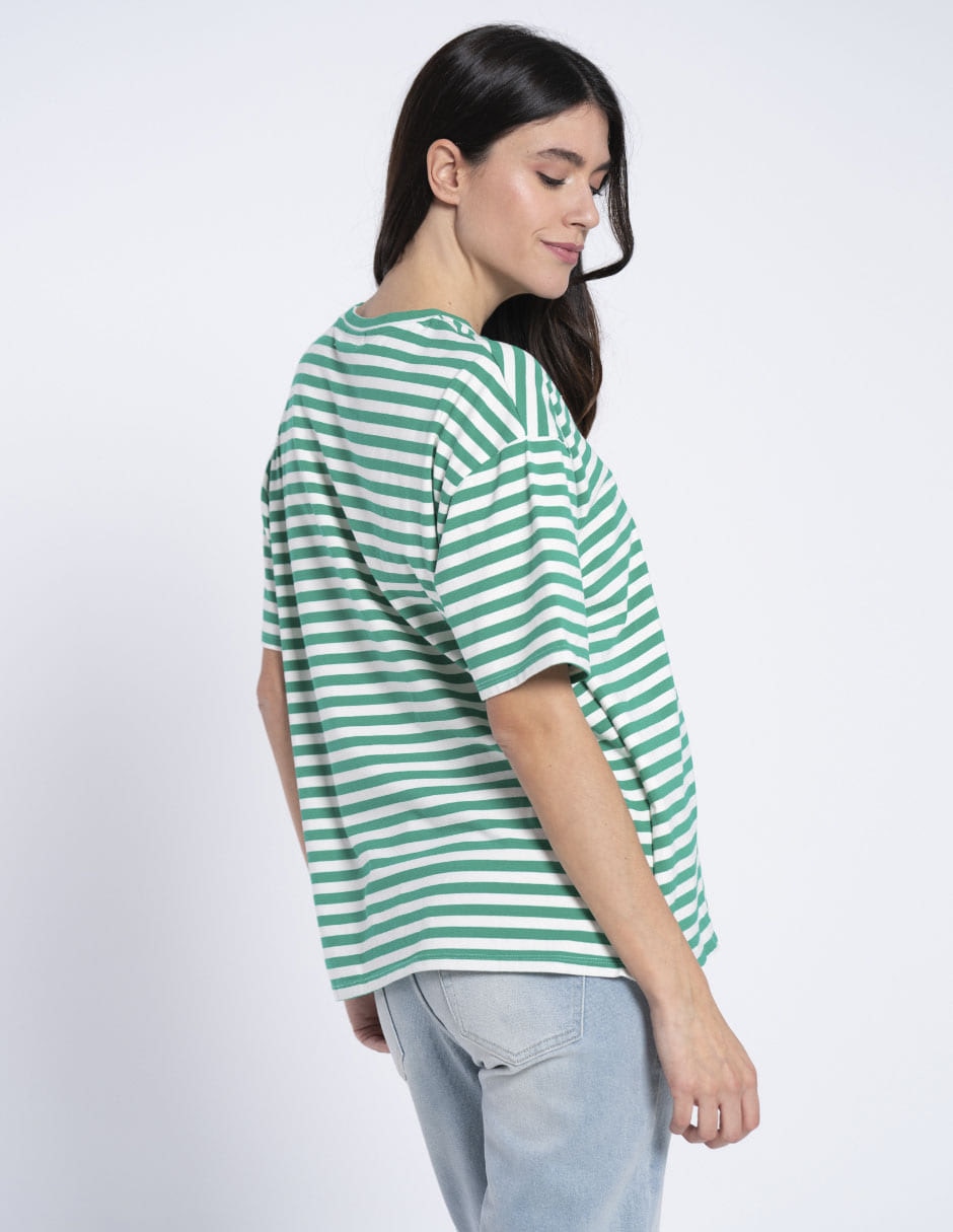 Playera maternidad manga corta cuello redondo 4