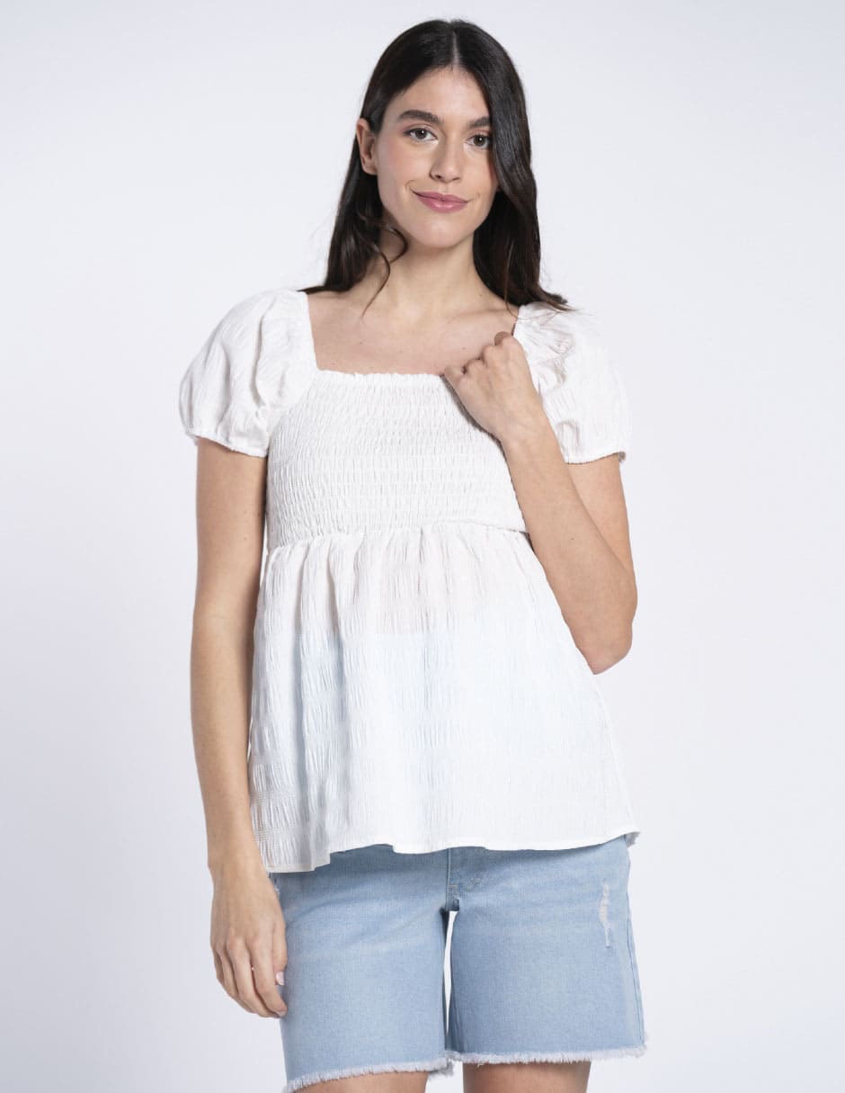 Blusa maternidad manga corta 2