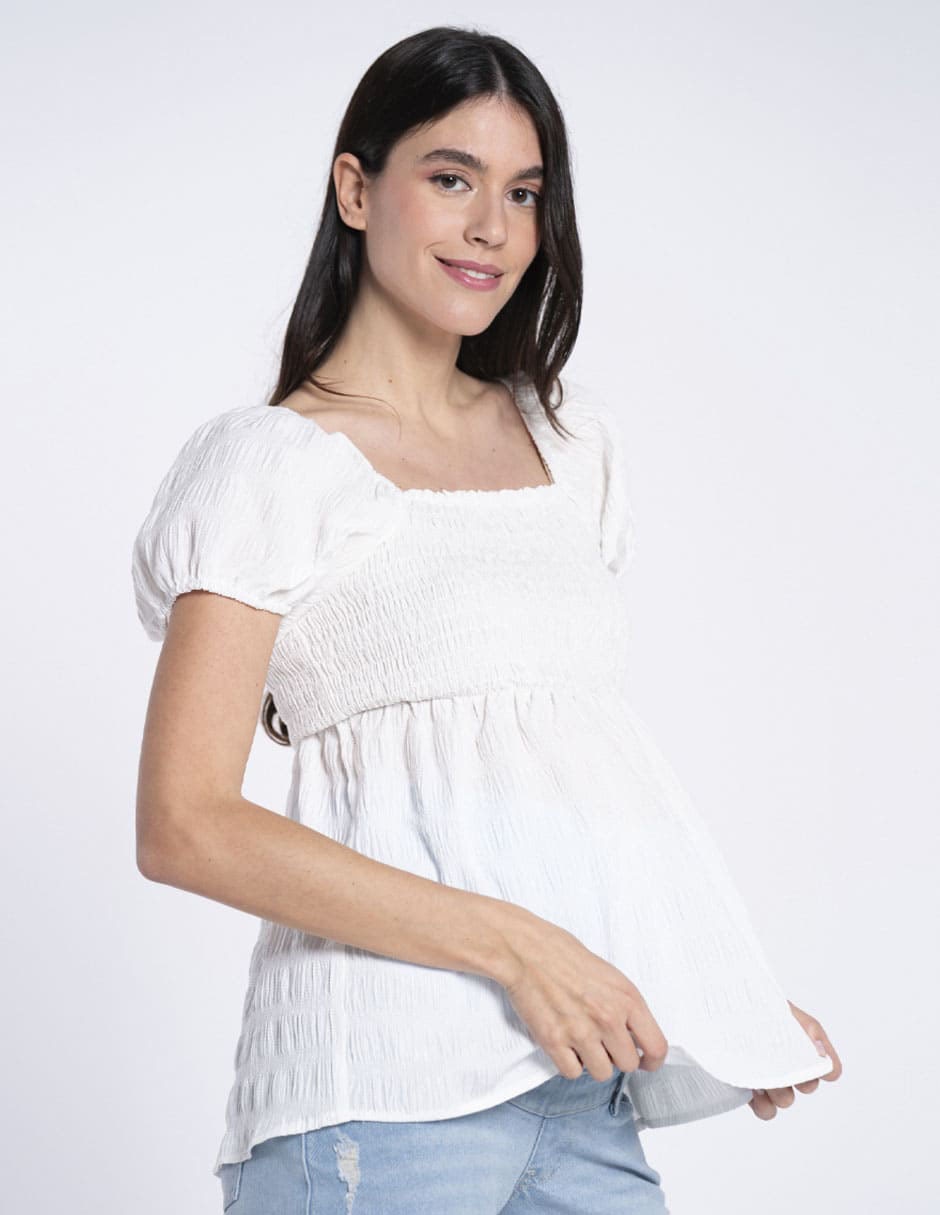 Blusa maternidad manga corta 3