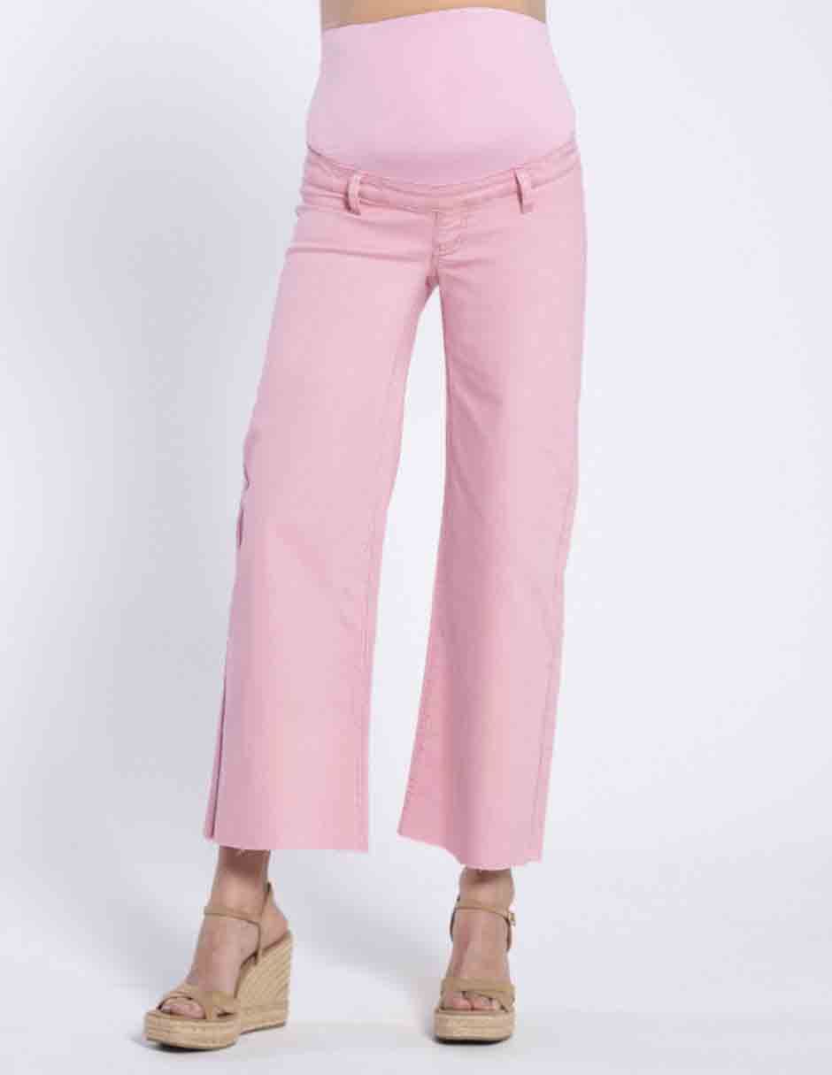 Jeans maternidad capri straight corte cintura alta 2