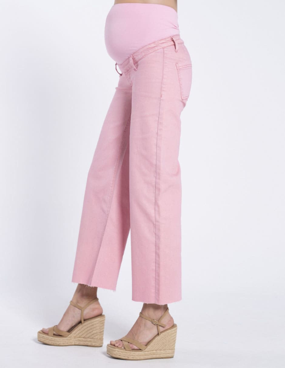 Jeans maternidad capri straight corte cintura alta 3