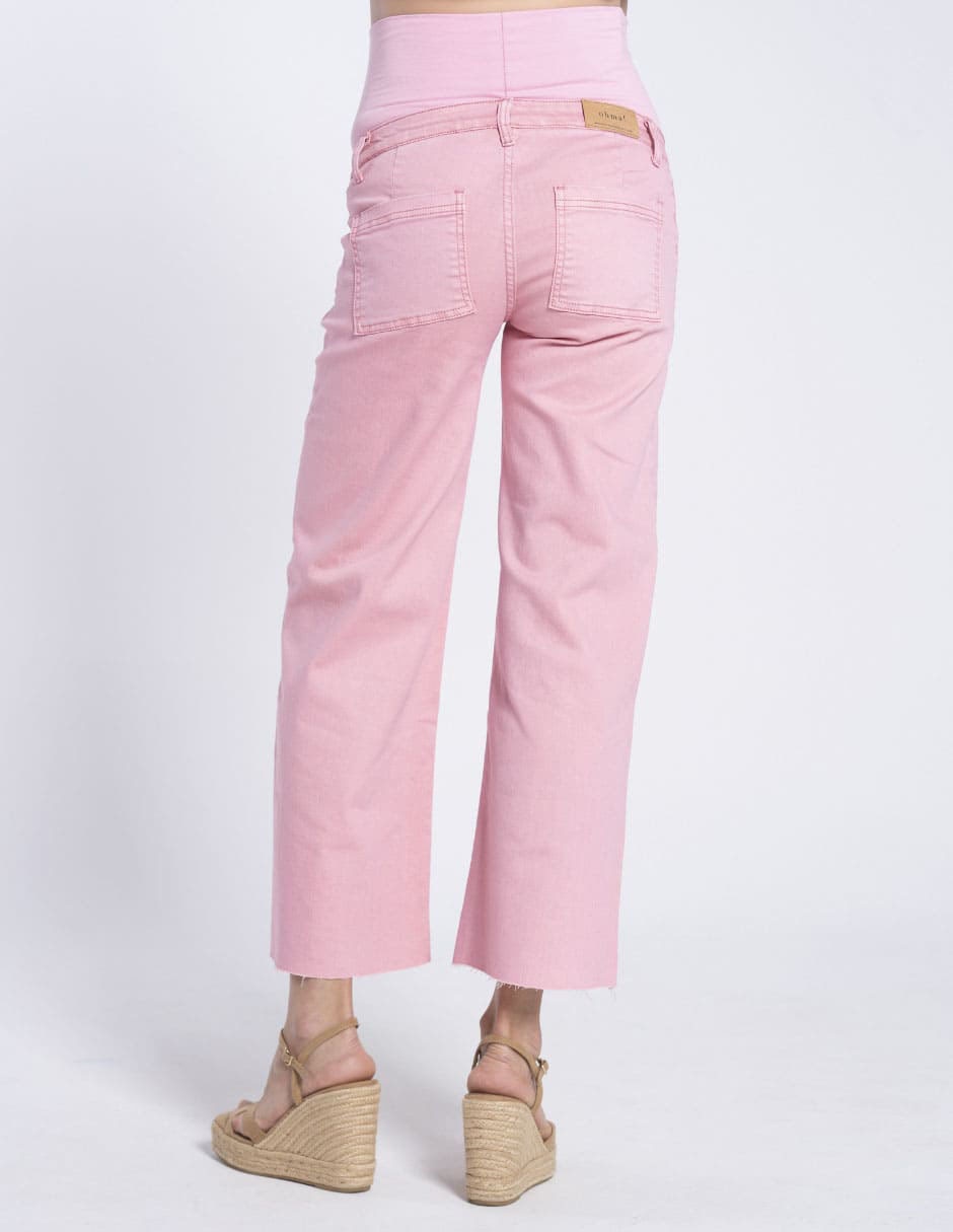 Jeans maternidad capri straight corte cintura alta 4