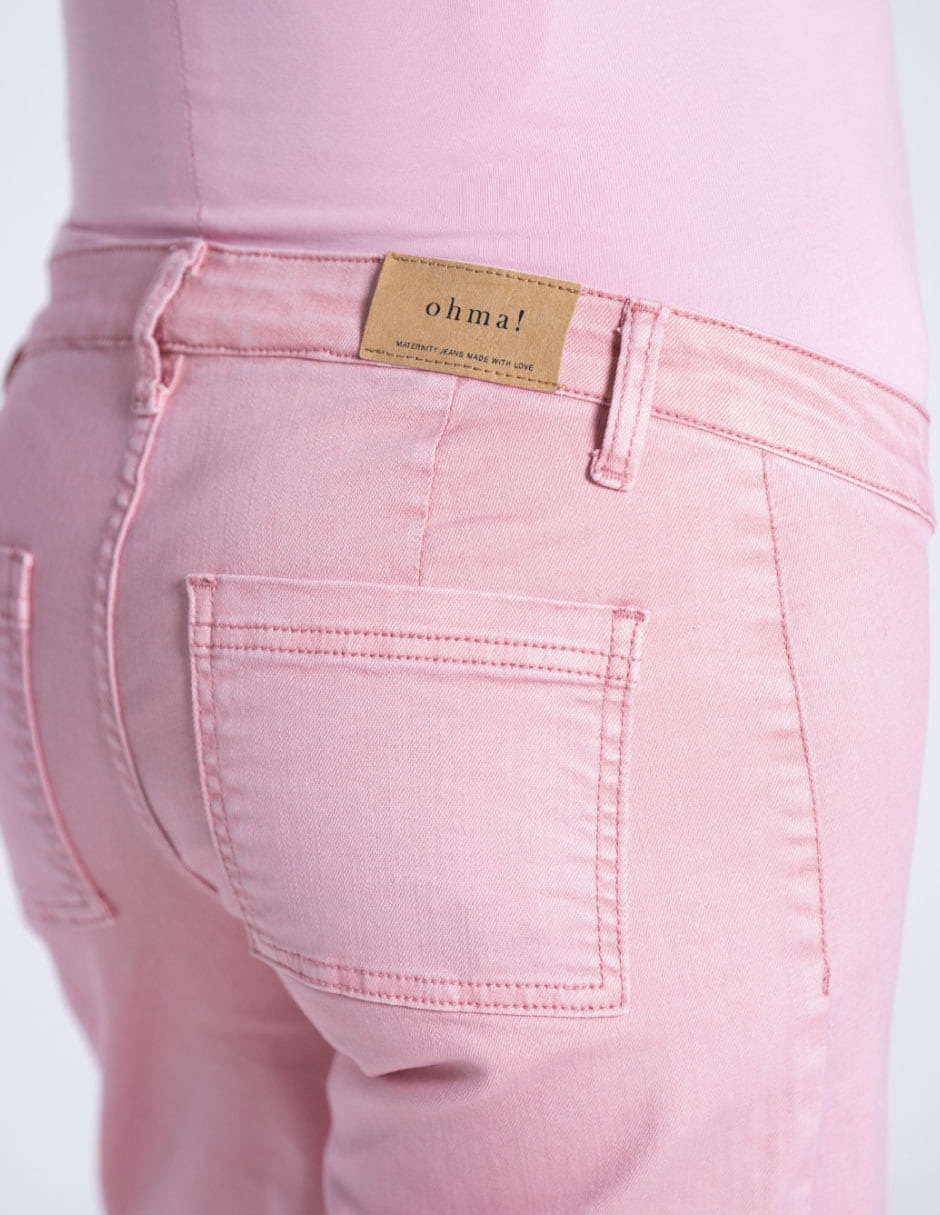 Jeans maternidad capri straight corte cintura alta 5
