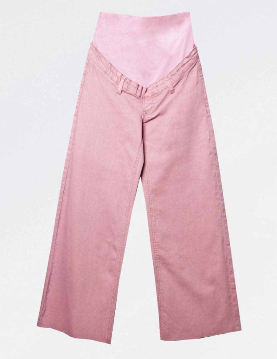 Jeans maternidad capri straight corte cintura alta 6