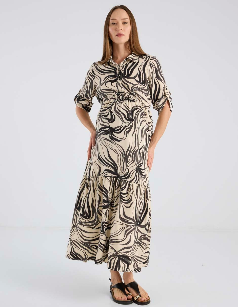 Vestido de maternidad largo casual Vestido de maternidad largo casual