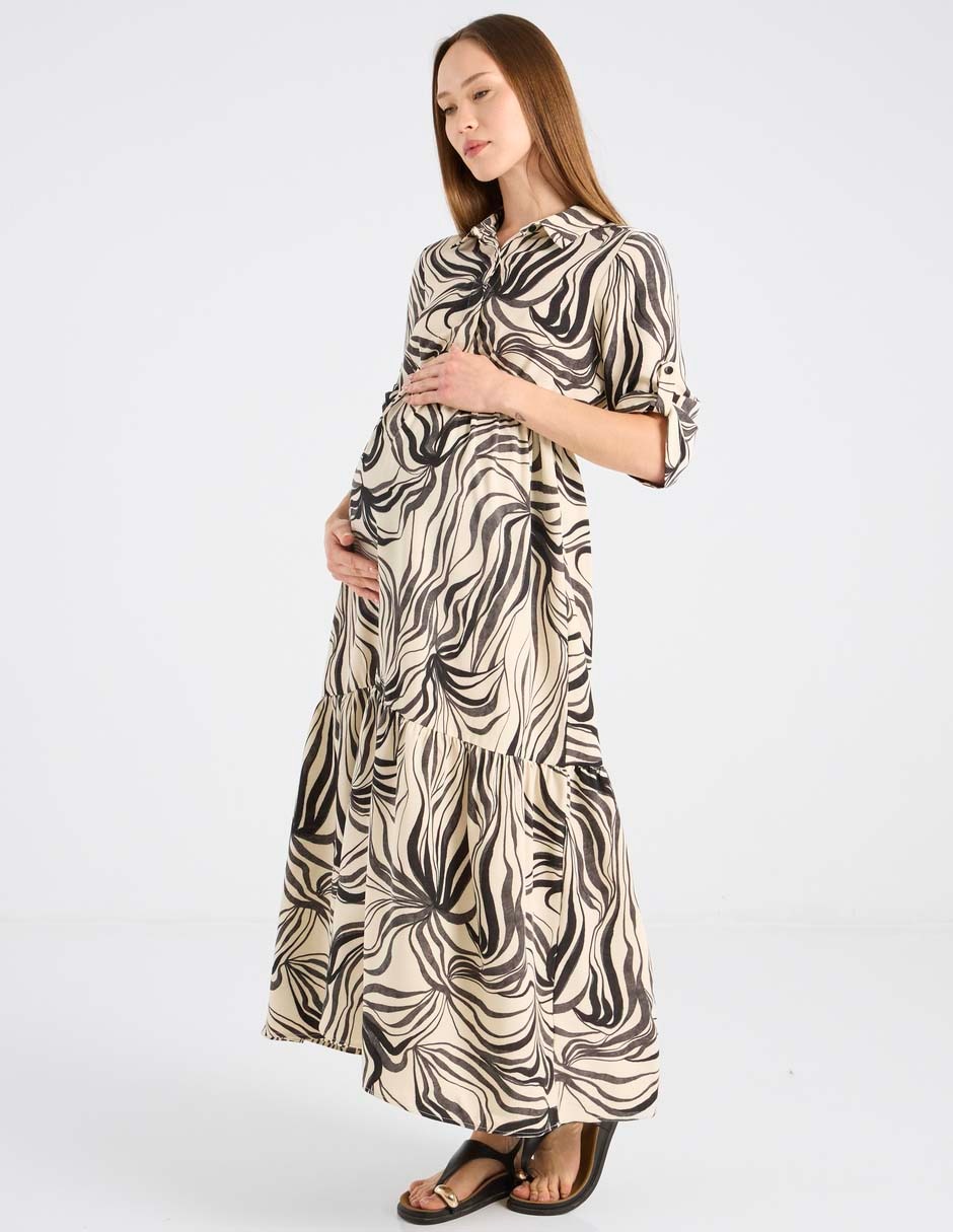 Vestido de maternidad largo casual 2