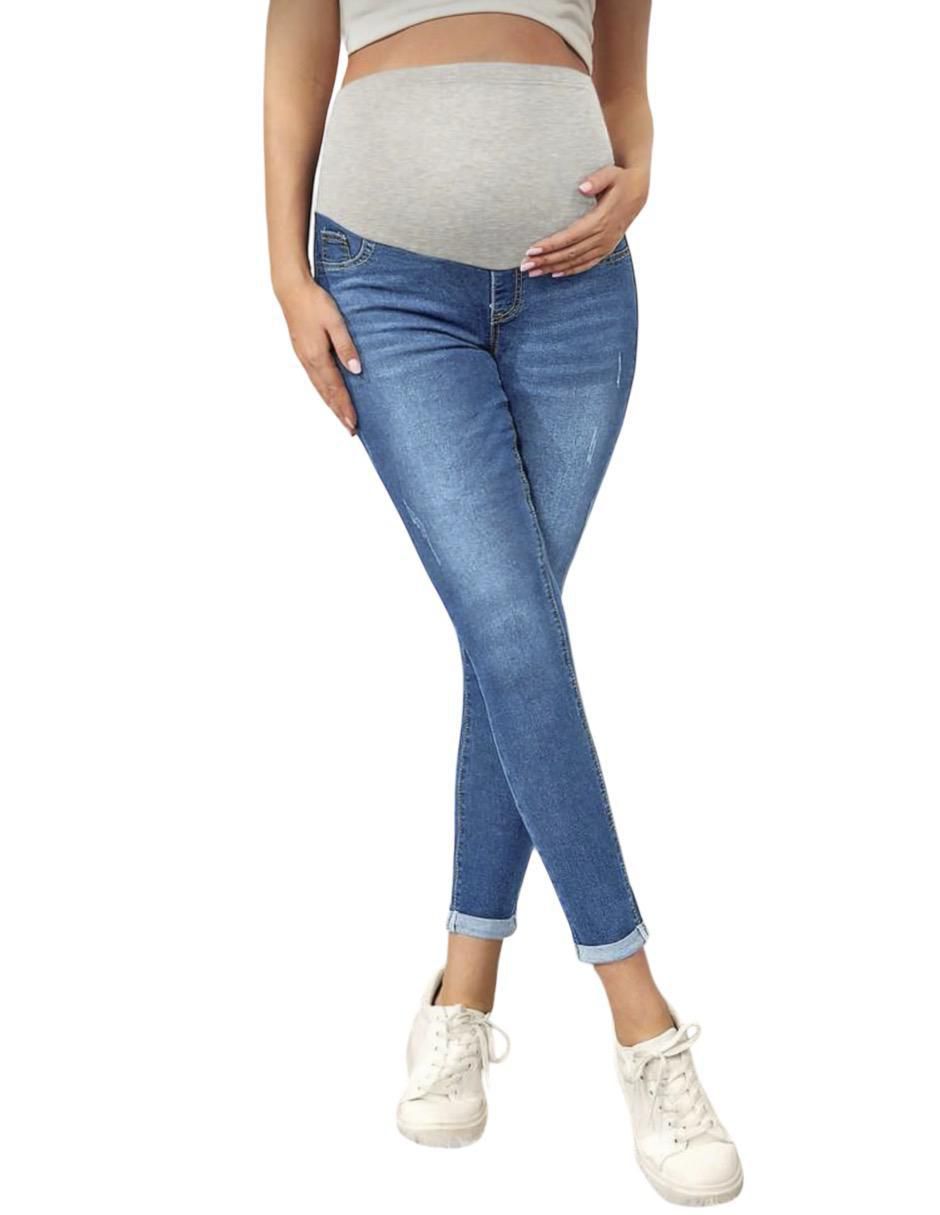 Jeans maternidad skinny corte cintura