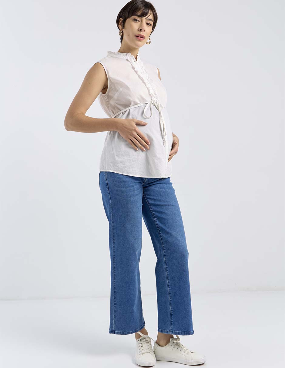 Jeans de maternidad straight One To Nine cintura alta