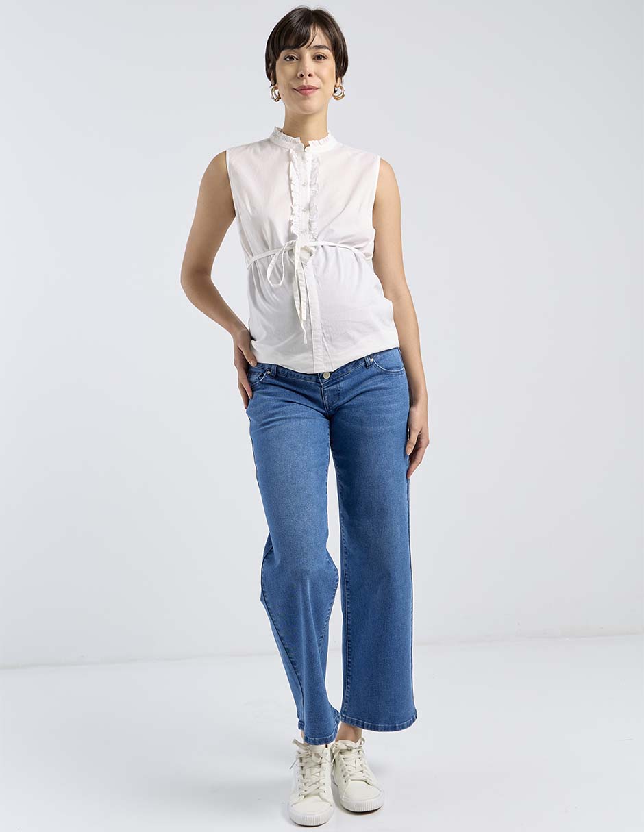 Jeans de maternidad straight One To Nine cintura alta