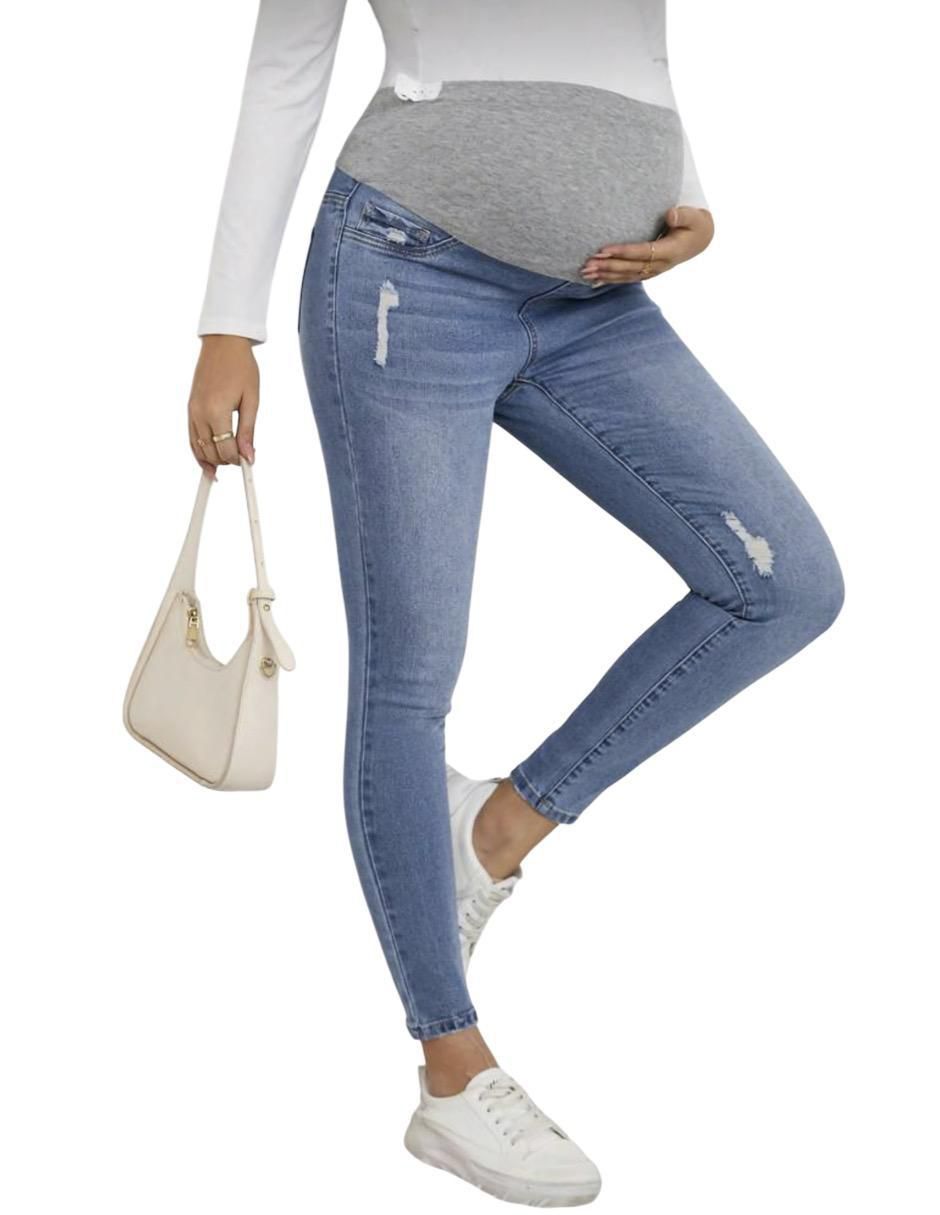 Jeans maternidad skinny corte cintura 3