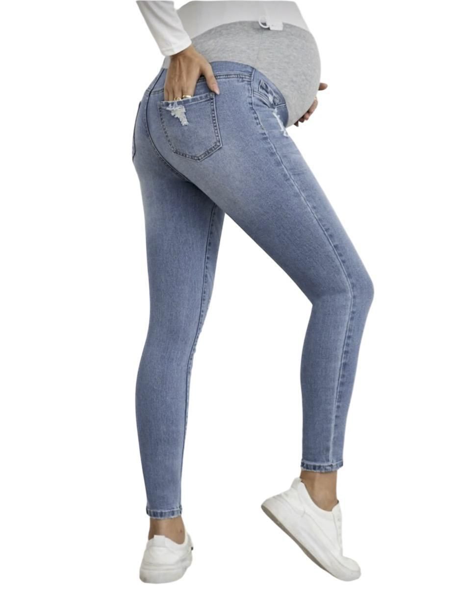 Jeans maternidad skinny corte cintura 6