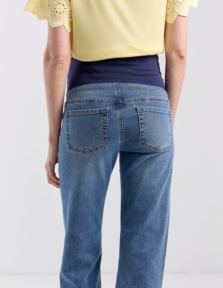 Jeans maternidad straight a la cadera 5