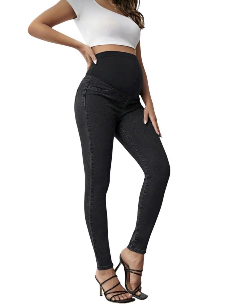 Jeans de maternidad skinny corte cintura alta 2