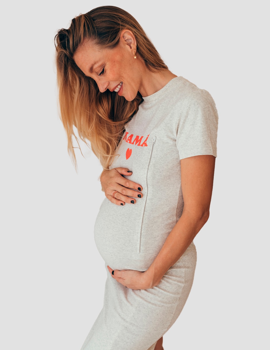 Vestido maternidad midi casual 2
