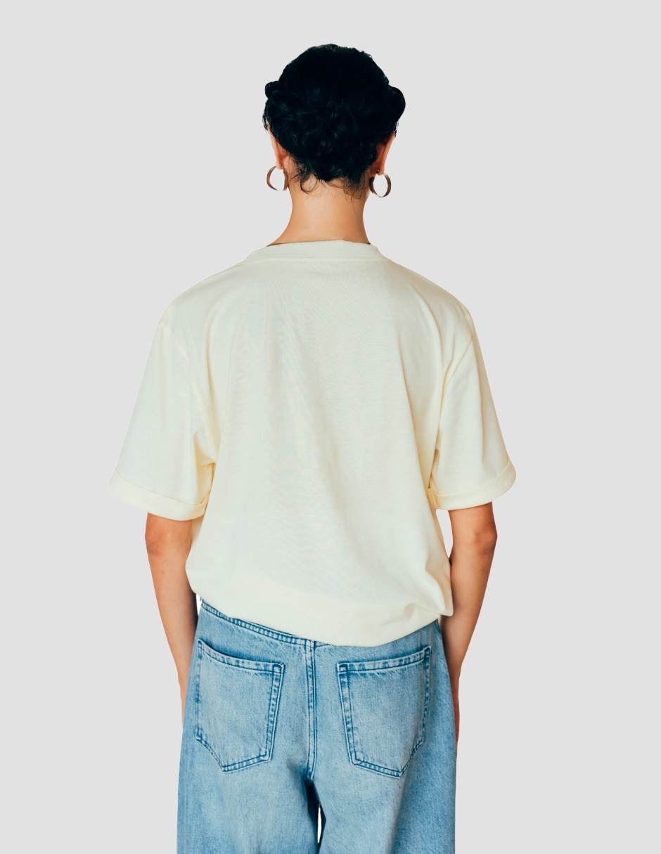 Playera maternidad manga corta cuello redondo 4