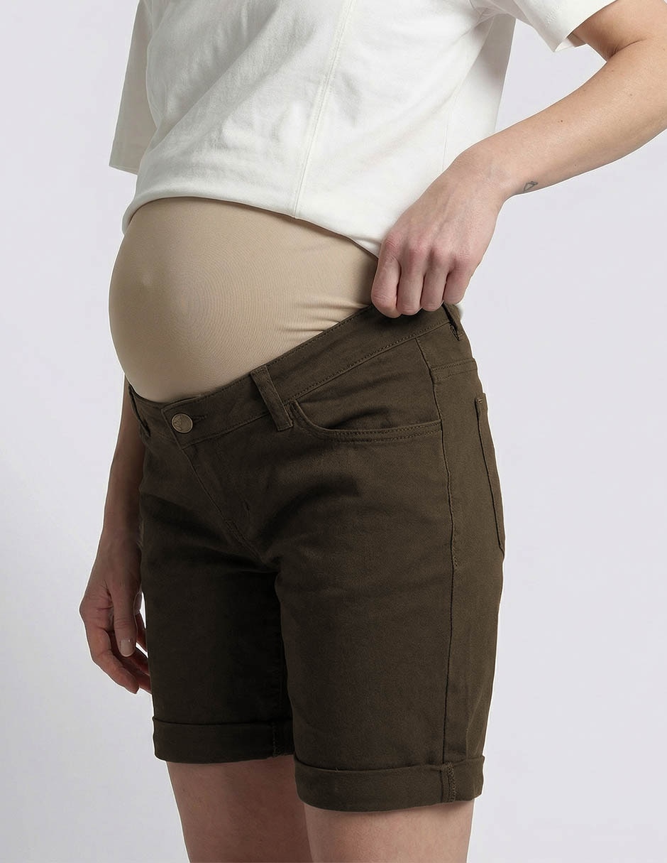 "short/bermuda maternidad" "de" gabardina 4