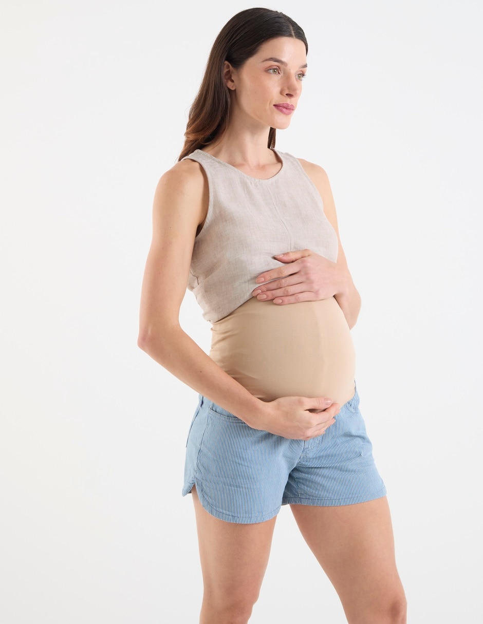 Short maternidad de mezclilla
