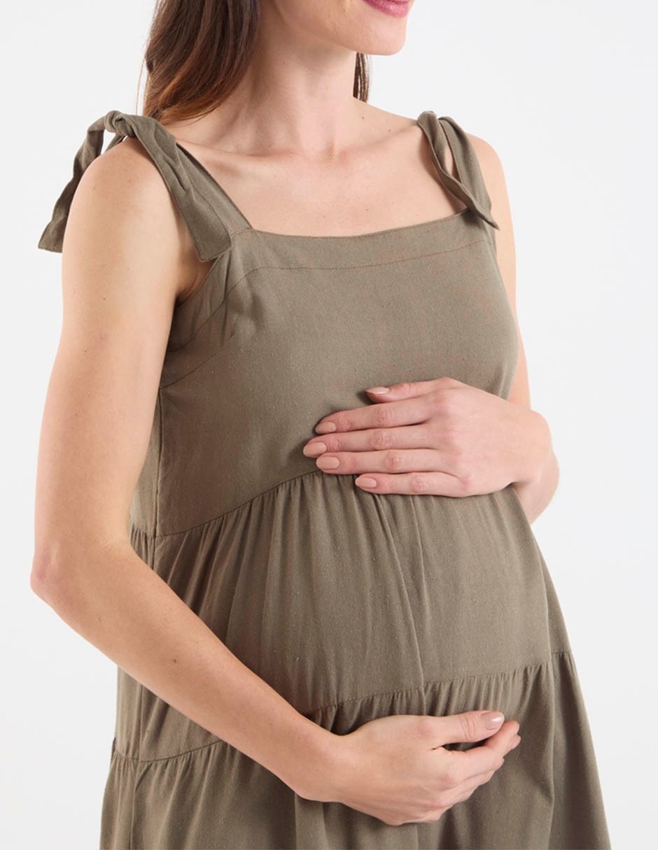 Vestido maternidad midi casual 5