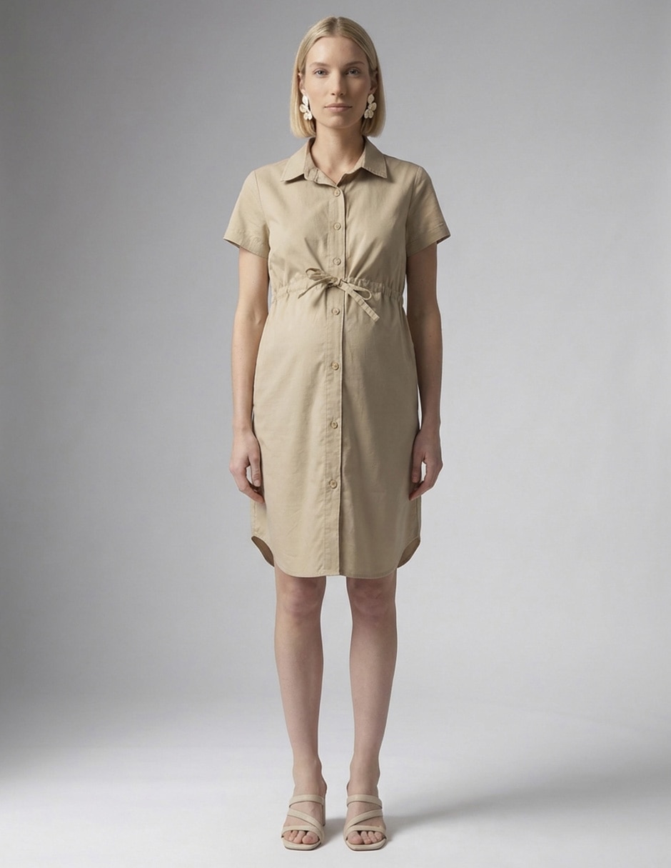 Vestido maternidad rodilla casual 7