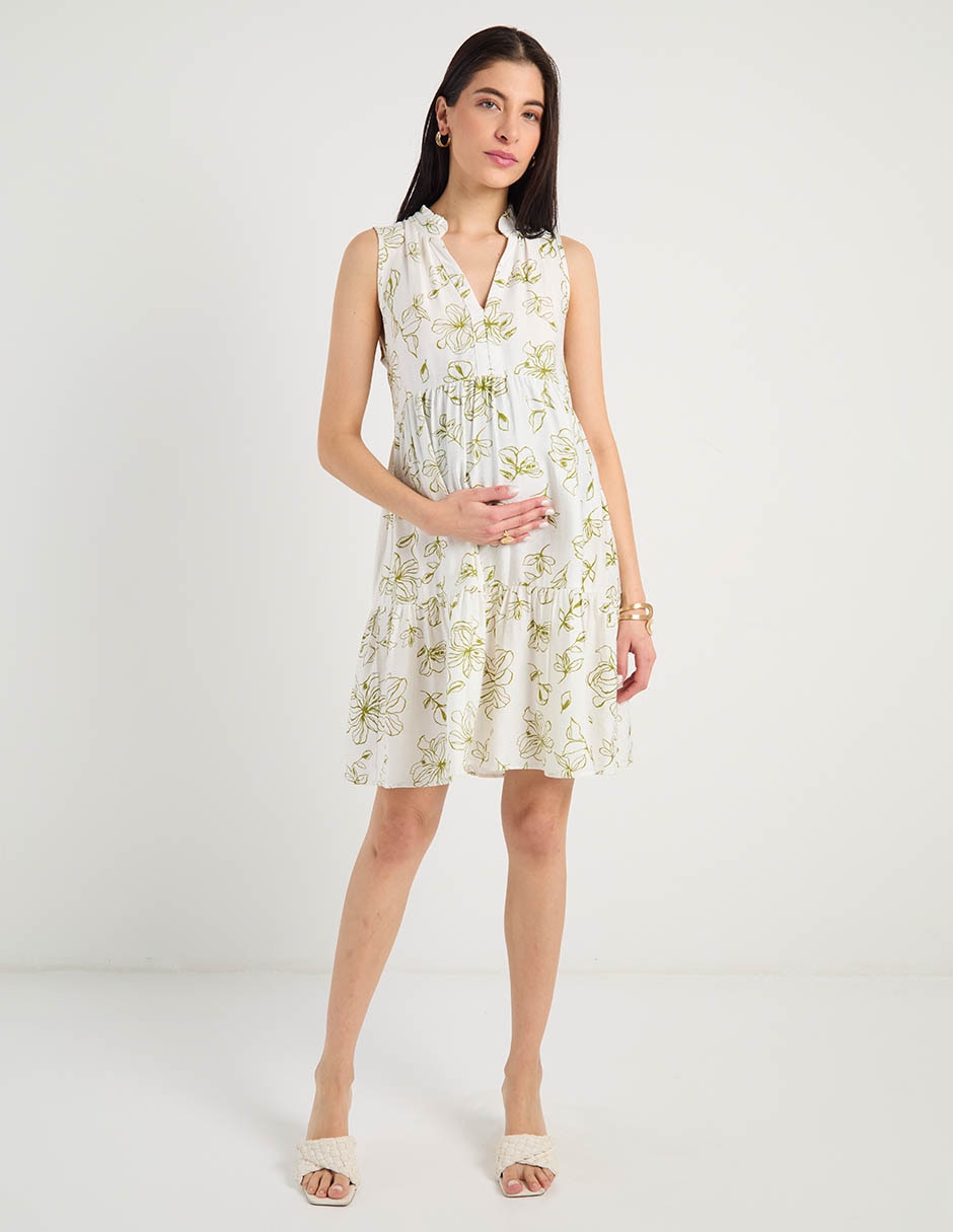 Vestido maternidad a la rodilla casual Expecting Essentials 3