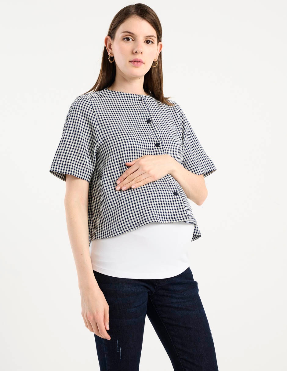 Blusa maternidad manga corta 2