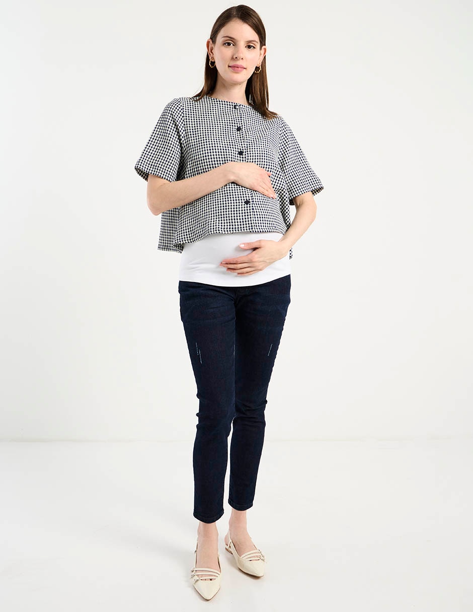 Blusa maternidad manga corta 3