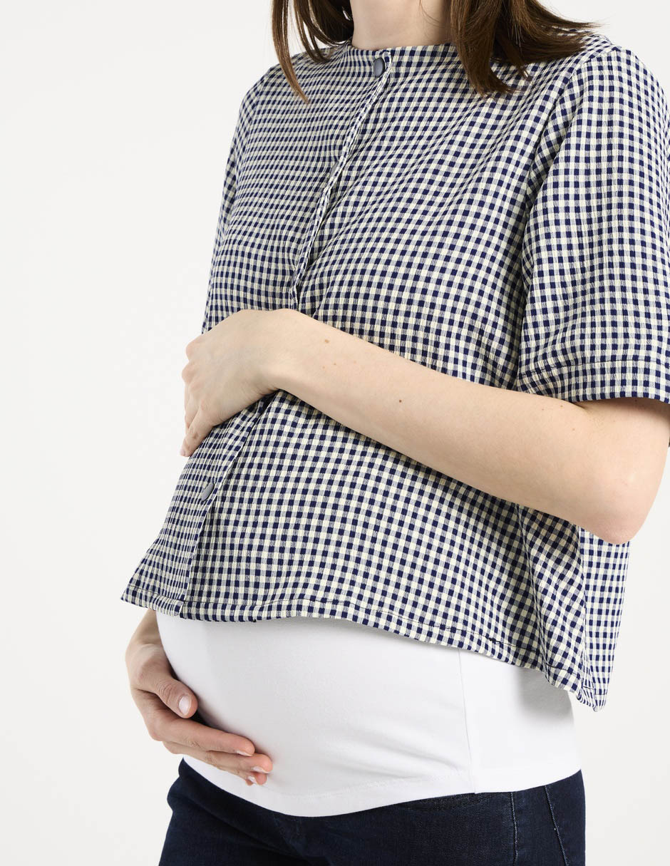 Blusa maternidad manga corta 4