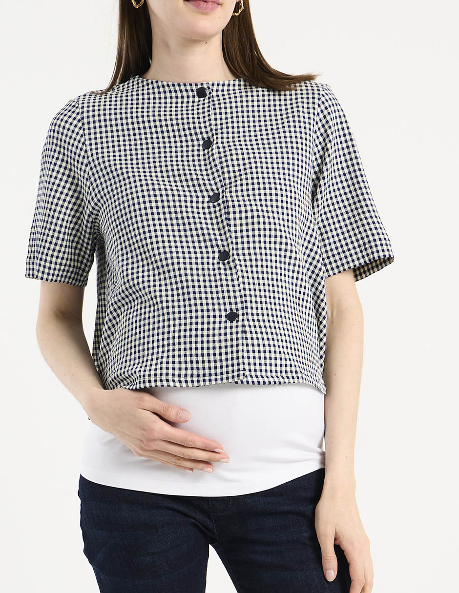 Blusa maternidad manga corta 5