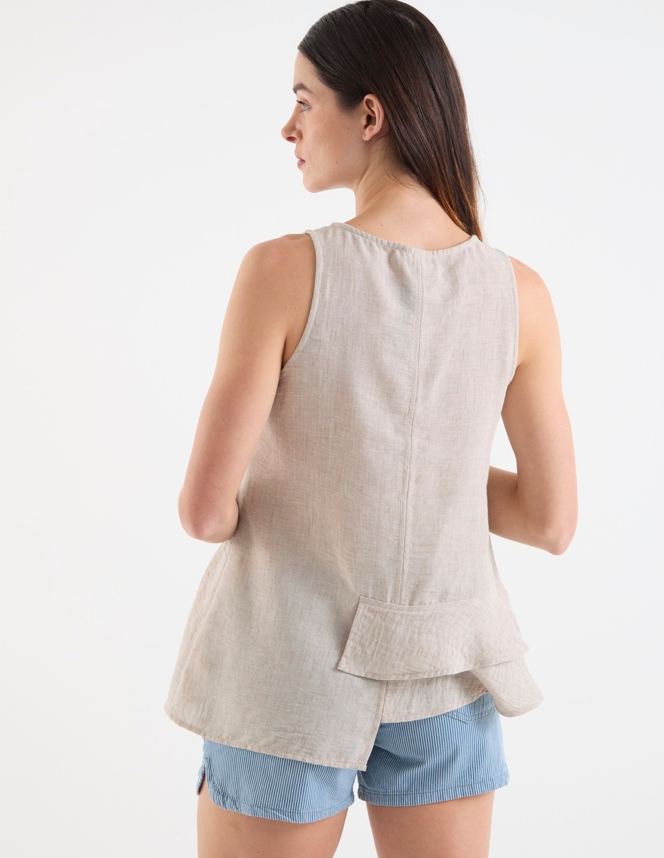 Blusa maternidad sin mangas 6