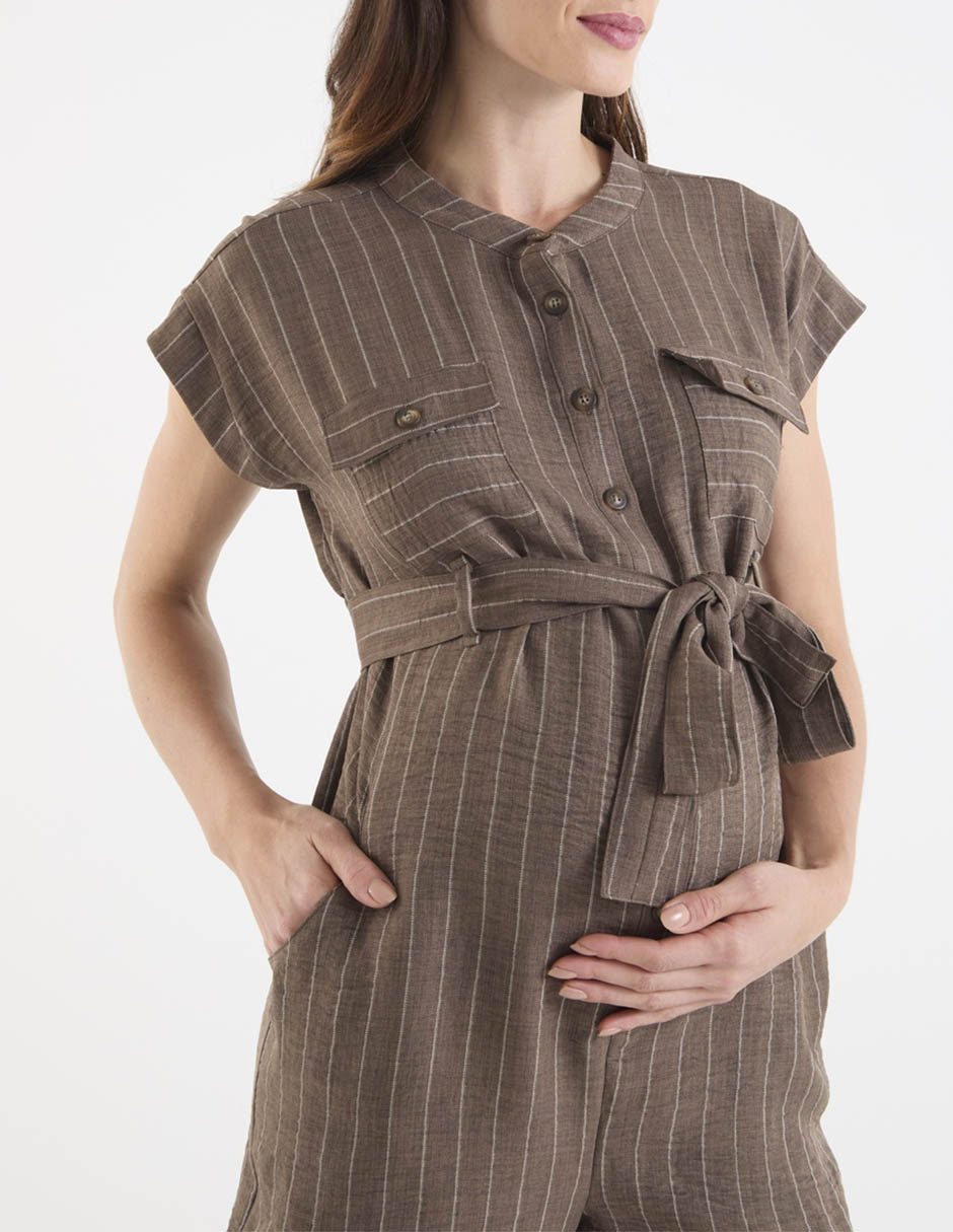 Romper maternidad estampado a rayas 5