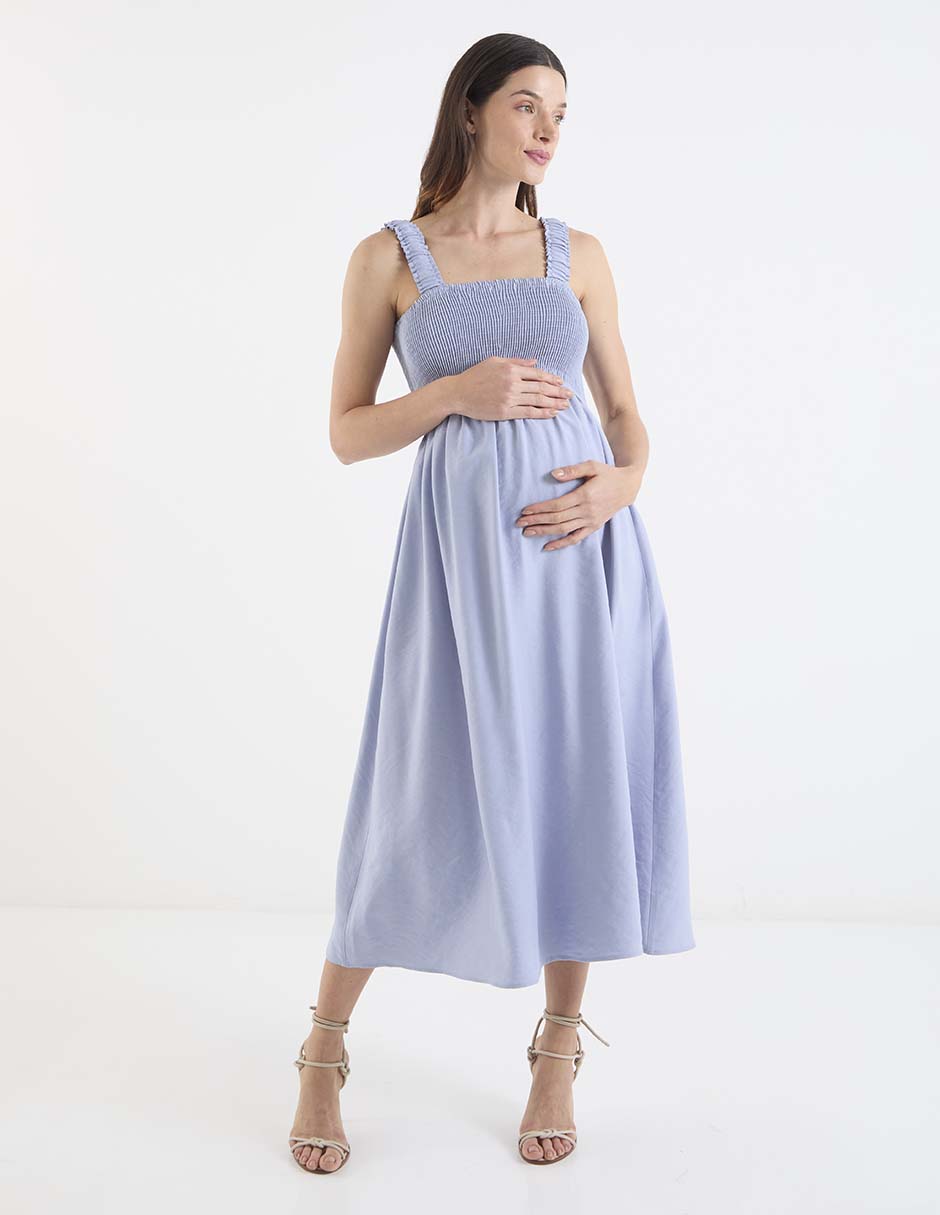 Vestido maternidad midi casual 8