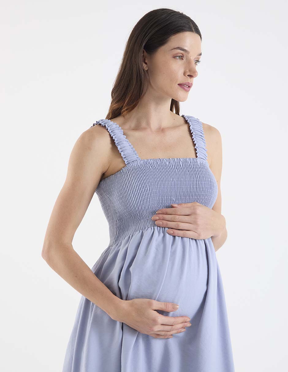 Vestido maternidad midi casual 11